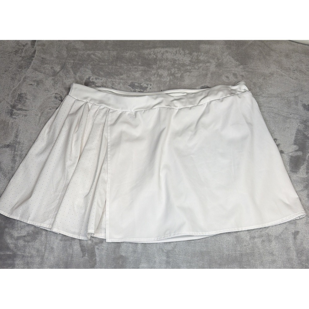 Avia Tennis Skort Women's XL White Pleated Athletic Golf Pickleball Skirt EUC